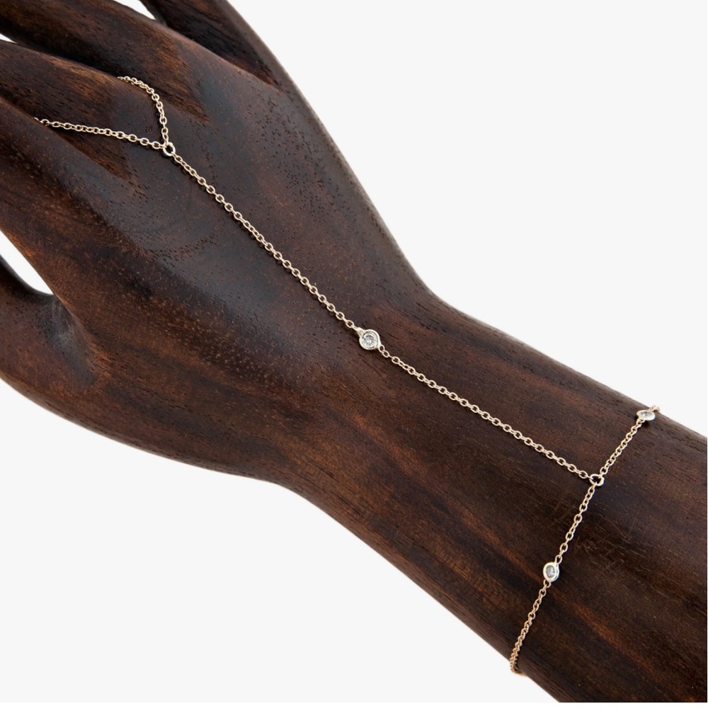 Jacquie Aiche Rose Gold Hand Chain